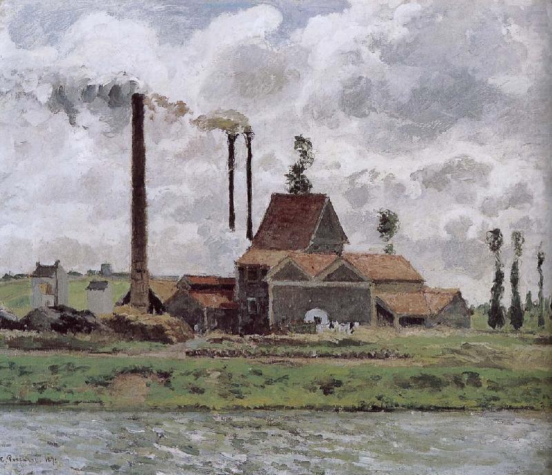 Metaponto factory near Watts, Camille Pissarro